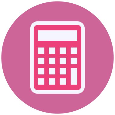 hesap makinesi web simgesi, basit vektör illüstrasyonu