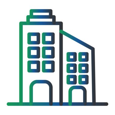 Bina. Web simgesi basit tasarım