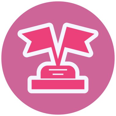 Bir bayrak simgesinin vektör illüstrasyonu