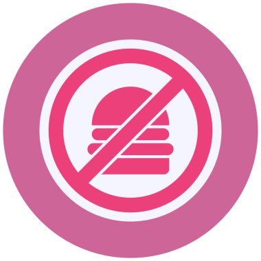 No Fast Food, no food symbol. vector icon