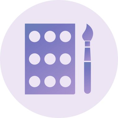 Oyuncak Boyası Vektör Kabartma Simgesi Tasarımı 