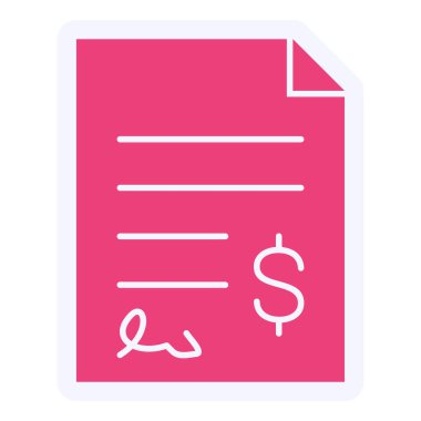 Fatura Vektörü Şekil Simgesi Tasarımı 