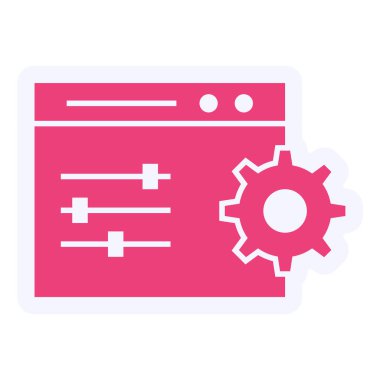 İnternet sitesi. Web simgesi basit illüstrasyon