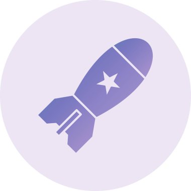 Atom bombası. Web simgesi basit illüstrasyon