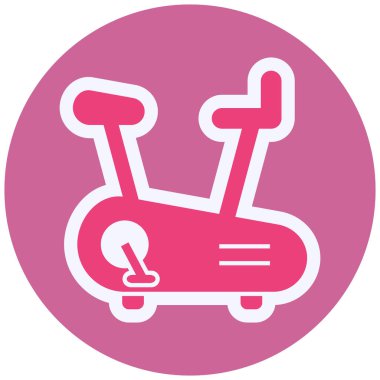 Bisiklet egzersizi. Web simgesi basit illüstrasyon