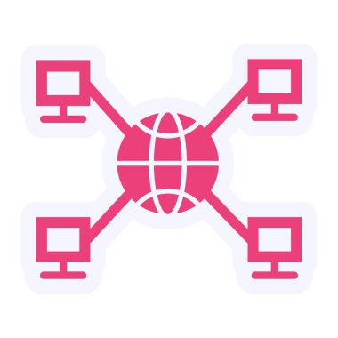 Dünya simgesinin vektör illüstrasyonu