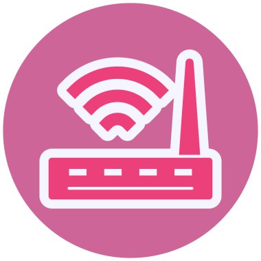 WiFi yönlendirici kutsal kişilerin resmi, vektör çizim