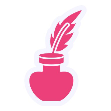 Tüy. Web simgesi basit illüstrasyon