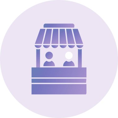 dükkan simgesi vektör illüstrasyonu