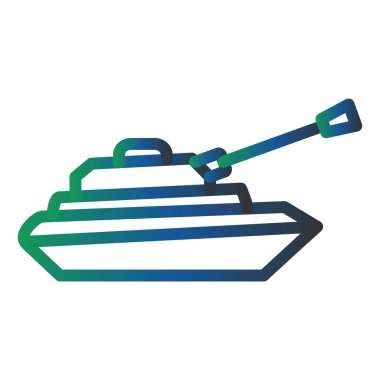 Askeri tank ikonu. vektör illüstrasyonu 