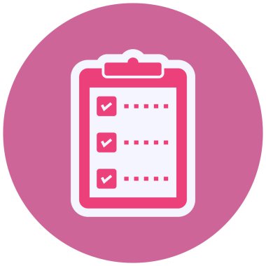 Kontrol listesi. Web simgesi basit illüstrasyon