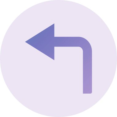 Modern simge vektör illüstrasyonunu sola çevir