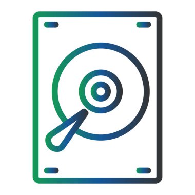 hard disk icon. vector illustration. 