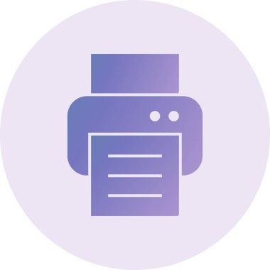 vector illustration of printer. seo modern and office sign