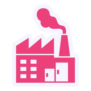 Fabrika simgesinin vektör illüstrasyonu