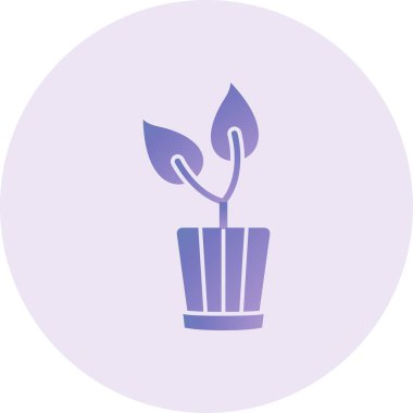 web icon, simple illustration of Plant Pot