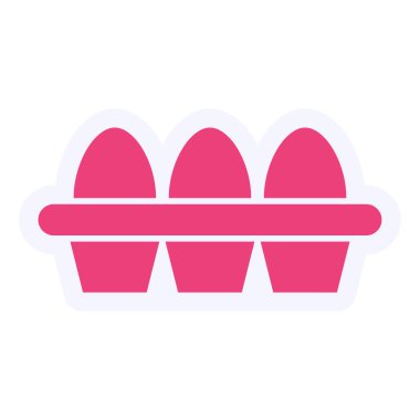 Yumurtalar. Web simgesi basit illüstrasyon