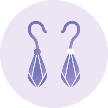 Küpeler. Web simgesi basit illüstrasyon