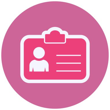 identification id card icon, web illustration