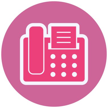 faks. Web simgesi basit illüstrasyon