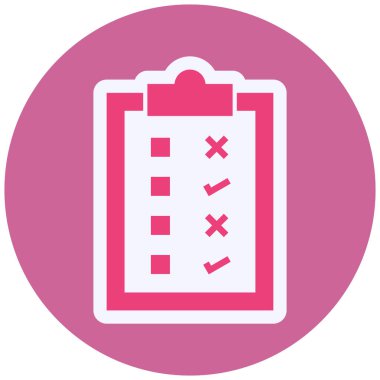 Kontrol listesi simgesi vektör illüstrasyonu