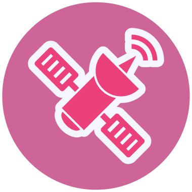 Uydu simgesinin vektör illüstrasyonu