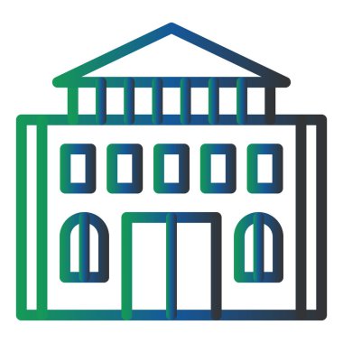 Court modern simge vektör illüstrasyonu