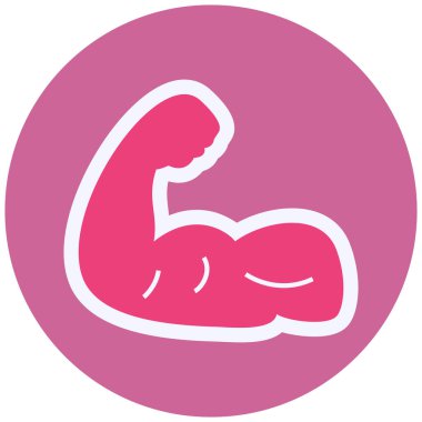 Güçlü kas simgesinin vektör çizimi