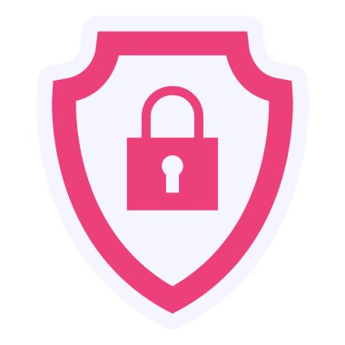 Güvenlik simgesinin vektör illüstrasyonu