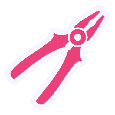 Makas. Web simgesi basit illüstrasyon