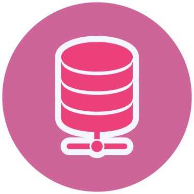 veritabanı. Web simgesi basit illüstrasyon