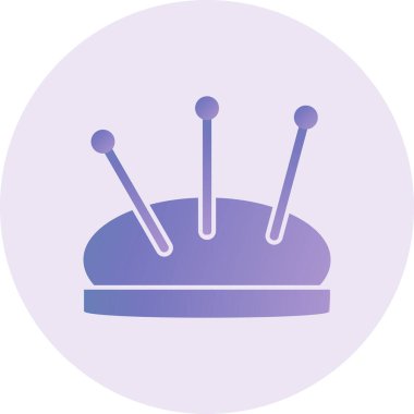 Vector illustration of a Cushion pin icon