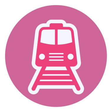 train icon. metro symbol. flat vector illustration.