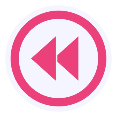 Backward web icon simple illustration