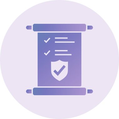 Policy document icon, vector illustration