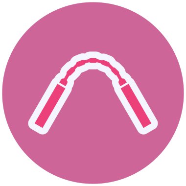 Nunchaku Vektör Kabartma Simgesi Tasarımı