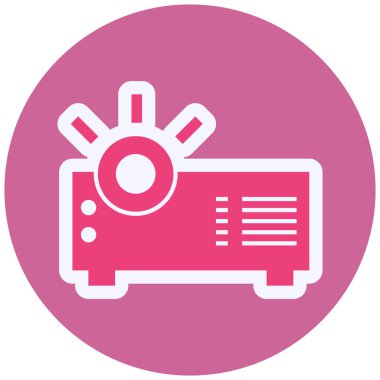 Projektör simgesinin vektör illüstrasyonu