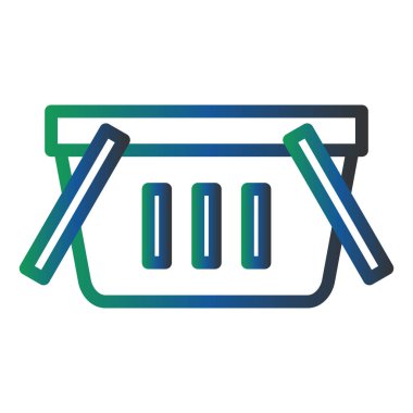 shopping basket icon, simple illustration