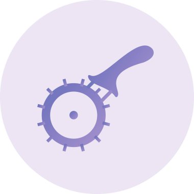 Pizza Kesicisi simgesinin vektör çizimi