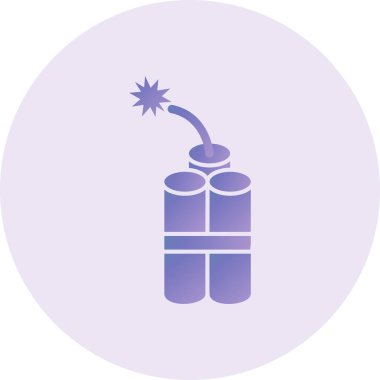 Dinamit Vektör Kabartma Simgesi Tasarımı