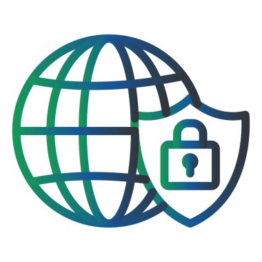 Güvenlik simgesinin vektör illüstrasyonu