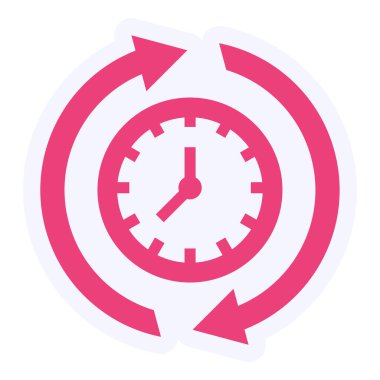 Saat simgesi vektör illüstrasyonu