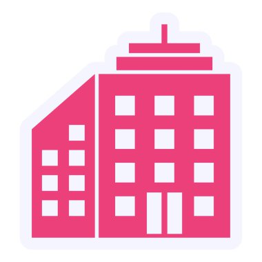 Bina. Web simgesi basit tasarım