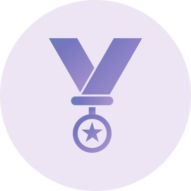 Madalya. Web simgesi basit illüstrasyon