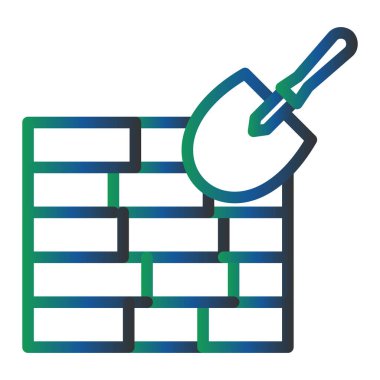 construction tools icon vector. outline trowel sign. isolated contour symbol illustration