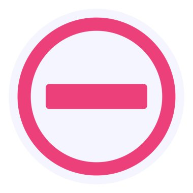 Eksi. Web simgesi basit illüstrasyon