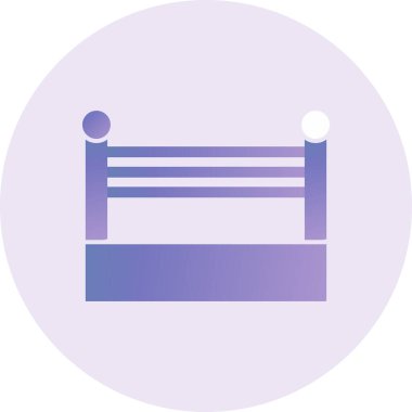 Boks Yüzük Vektörü Kabartma Simgesi Tasarımı