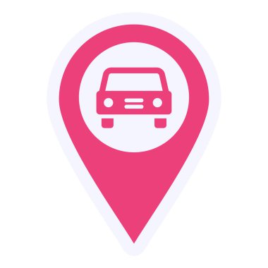 Araba Yer Tutucu Vektör Sembol Tasarımı 