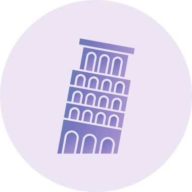 Eğilim biçimi izole edilmiş arkaplanda pisa simgesi