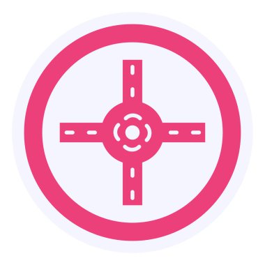 Pusula. Web simgesi basit illüstrasyon